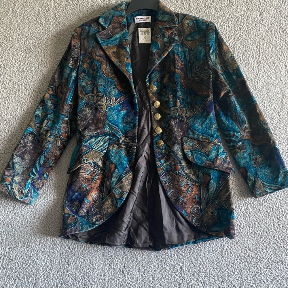 Mon-Liz Allumette Paris Women's Blazer Jacket tuxedo art to wear Whimsical